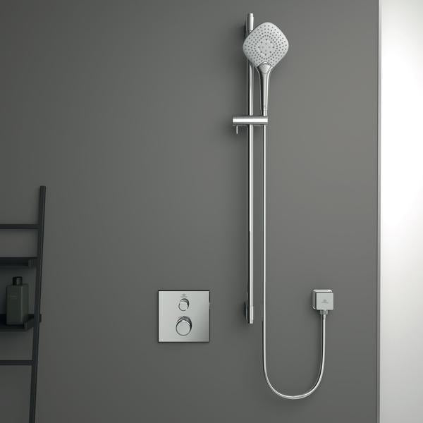 Ideal Standard Ceratherm Navigo Brausethermostat Unterputz eckig Chrom – 1 Verbraucher, DICHT-FIX