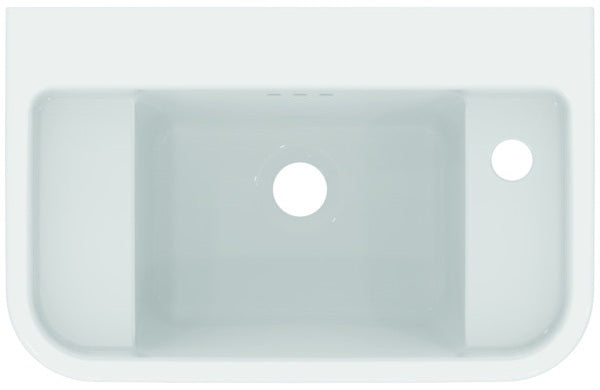 Ideal Standard Handwaschbecken Calla 500x320x180mm Weiß 1 Hahnloch rechts mit Überlauf