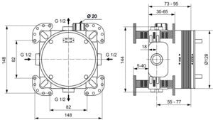 Ideal Standard Ceratherm Navigo Solos Brausethermostat Armaturen-Paket 02 CTherm, KB, HB Brushed Gold