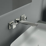 Ideal Standard Conca Wand-Waschtischarmatur, zweigriffig, Ausladung 180 mm, Brushed Gold