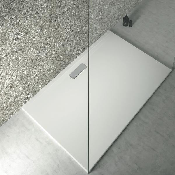 Ideal Standard Rechteck-Brausewanne Ultra Flat New 1400x900x25 mm Weiß – Bodenebener Einbau