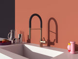 IDEAL STANDARD Gusto Küchenarmatur Semi-Pro 225 mm 2F-Brause Sunset Rose