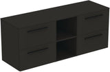 Ideal Standard i.life B Möbel-Set 160 cm – 4 Auszüge, 2 offene Fächer, Gr. Schwarz Weiß matt