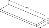 Ideal Standard Conca Konsole 1600x505x80 mm Weiß – Rechteckige Waschtischplatte