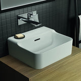 Ideal Standard Handwaschbecken Conca 400x350x165mm, geschliffen, ohne Hahnloch, mit Überlauf, Weiß