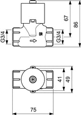 IDEAL STANDARD UP-Ventil Alpha Bausatz 1, G3/4 – Unterputz-Armaturen-Zubehör