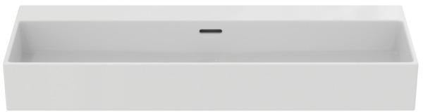 Ideal Standard Extra Aufsatzwaschtisch 1015 mm, geschliffen weiß, ohne Hahnloch, mit Überlauf