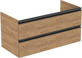 IDEAL STANDARD Waschtisch/Möbel-Paket CONNECT E mit Waschtisch 1000 mm in Weiß/Walnuss Dunkel
