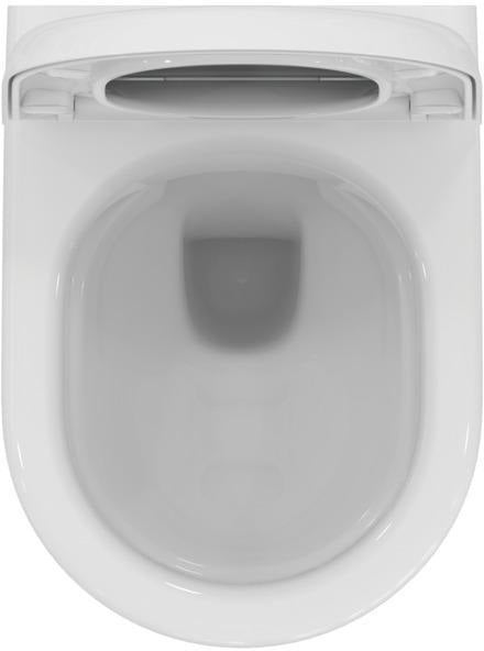 Ideal Standard Exacto Wand-WC-Kombipaket, randlos, mit Softclosing WC-Sitz, 360x485x405mm, Weiß
