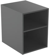 IDEAL STANDARD Finesse Seitenelement 400x505x540mm Greige matt – Wandhängend mit 2 offenen Fächern