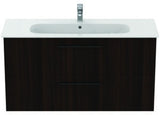 Ideal Standard i.life A Waschtischset 1240 mm mit Unterschrank und schwarzem Griff, Weiß Matt
