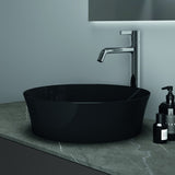 Ideal Standard Ipalyss Aufsatzwaschbecken 400x400mm Schwarz ohne Hahnloch ohne Überlauf