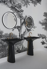 Ideal Standard Säulenwaschtisch Tipo-Z 740x470x900 mm Schwarz mit 3 Hahnlöchern und Überlauf