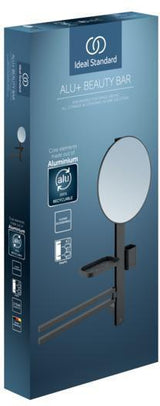 Ideal Standard Alu+ Accessoires-Kombi M700 mit Kosmetikspiegel 328 mm in Rosé – Beauty Bar