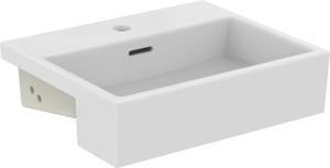 Ideal Standard Halbeinbau-Waschtisch Extra 500x420mm Weiß mit Überlauf und 1 Hahnloch