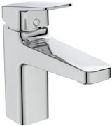 Ideal Standard Ceraplan Waschtischarmatur H90 mit Ablaufgarnitur, Ausladung 124 mm, Chrom