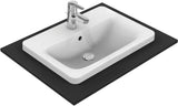 Ideal Standard Connect Einbauwaschtisch 580x420mm Weiß mit Ideal Plus | 1 Hahnloch