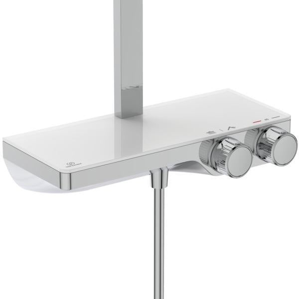 Ideal Standard Duschsystem Ceratherm S200 mit Ablage und Stick-Handbrause Chrom