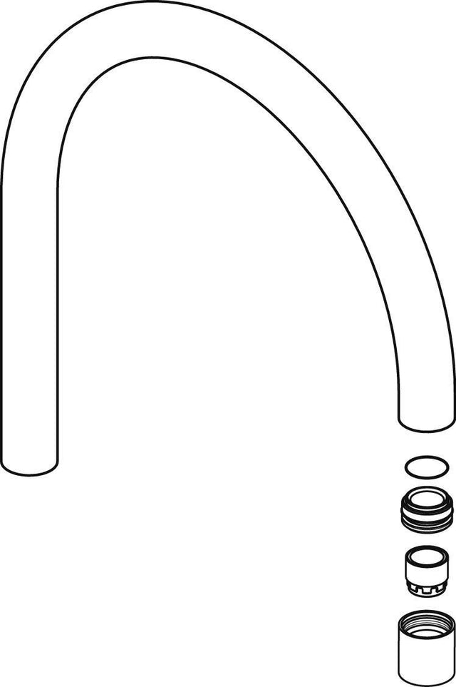 Ideal Standard Rohrauslauf-Set 200 mm, 18X1, Chrom – glänzender Auslauf für Armaturen