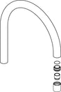 Ideal Standard Rohrauslauf-Set 200 mm, 18X1, Chrom – glänzender Auslauf für Armaturen