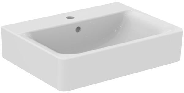Ideal Standard Connect Cube Waschtisch 600 mm, 1 Hahnloch, mit Überlauf, Weiß