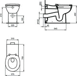 Ideal Standard Standtiefspül-WC Contour 21+ Randlos SmartGuard Weiß