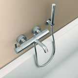 Ideal Standard Idealrain Atelier Brausehalter mit runder Rosette in Brushed Gold – Wandmontage