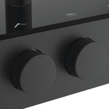 Ideal Standard Duschsystem Ceratherm Solos mit LED-Leuchtring Silver Storm – Thermostat, Kopf- & Handbrause