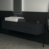 Ideal Standard Waschtischplatte Conca aus Keramik 1987x505x6 mm in Marmor Noir Desir