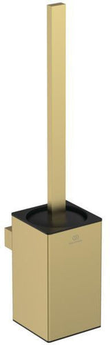 Ideal Standard WC-Bürstengarnitur Conca Cube eckig Brushed Gold – Wandhängend, Messing