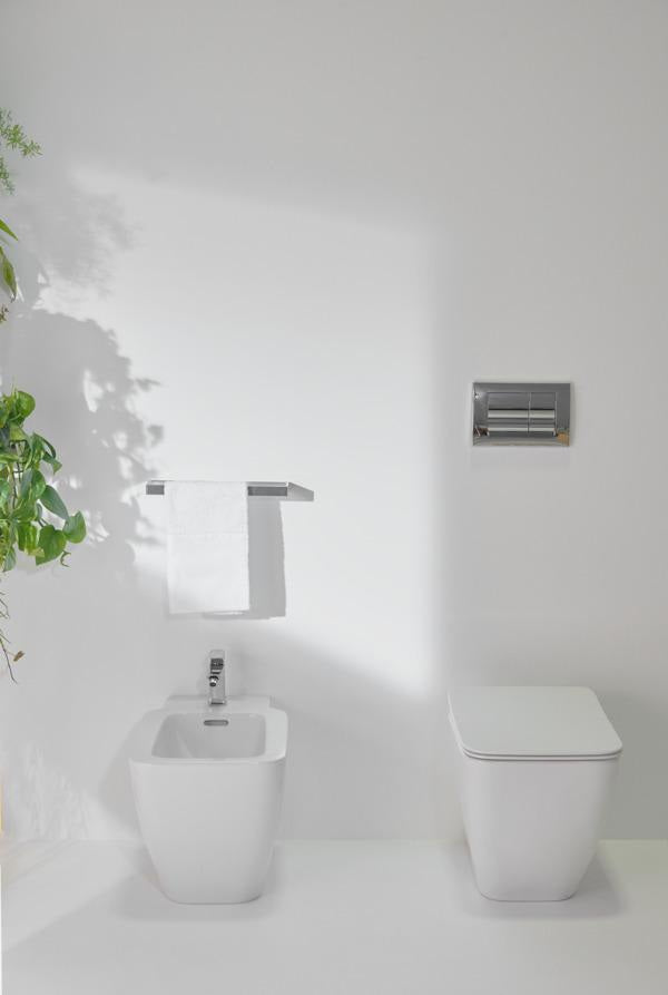 Ideal Standard Edge Bidetarmatur Chrom 115 mm mit Ablaufgarnitur und Keramikkartusche