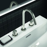 Ideal Standard Joy 3-Loch Waschtischarmatur in Brushed Gold mit Ablaufgarnitur, 127 mm Ausladung