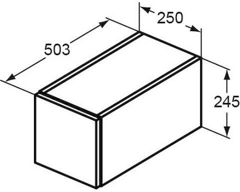 IDEAL STANDARD Auszugsfront Adapto für Unterschrank 250 mm Pinie hell Dekor
