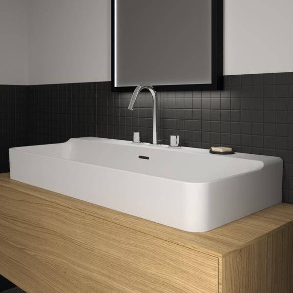 Ideal Standard Conca Aufsatzwaschtisch 1000x450 mm Weiß mit 3 Hahnlöchern und Überlauf
