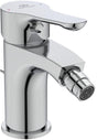 Ideal Standard Alpha Bidetarmatur Chrom mit Ablaufgarnitur und 96 mm Ausladung