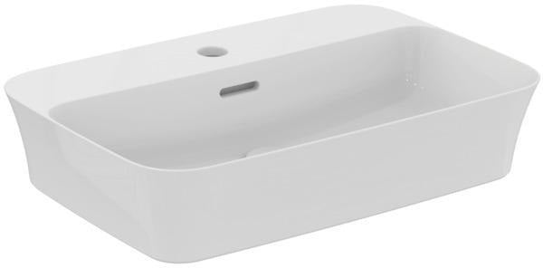 Ideal Standard Ipalyss Aufsatzschale 1 Hahnloch mit Überlauf 550x380x145mm Weiß