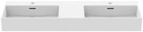 Ideal Standard Doppel-Waschtisch Extra 1215 mm, 2x 1 Hahnloch, mit Überlauf, Weiß