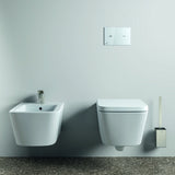 Ideal Standard WC-Bürstengarnitur Conca Cube eckig Brushed Gold – Wandhängend, Messing