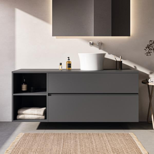 Ideal Standard Finesse Waschtischunterschrank 1402 mm, 2 Auszüge, Greige matt