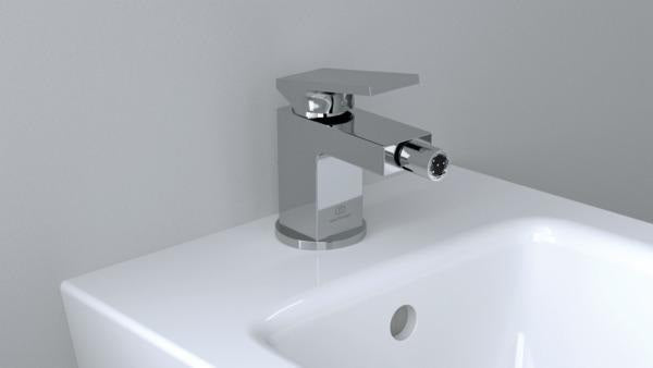 Ideal Standard Bidetarmatur Extra Ausladung 113 mm mit Ablaufgarnitur Chrom
