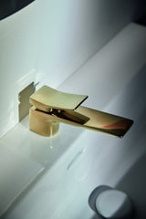 Ideal Standard Conca Waschtischarmatur Brushed Gold, 132 mm Auslauf, ohne Ablaufgarnitur