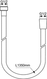 Ideal Standard Idealrain Brauseschlauch 1350 mm Ultraflex Chrom – G1/2 Anschluss