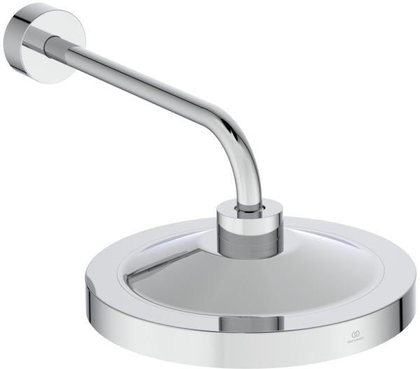 IDEAL STANDARD Idealrain Solos Regenbrause mit Licht, Wandmontage, Chrom, 412 mm
