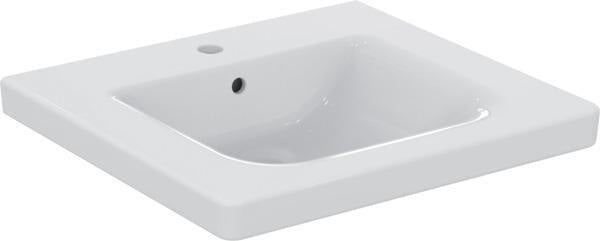 Ideal Standard Connect Freedom Waschtisch 600 mm, unterfahrbar, 1 Hahnloch, mit Überlauf, Weiß