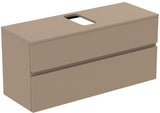 Ideal Standard Finesse Waschtischunterschrank 1202 mm, 2 Auszüge, Greige matt