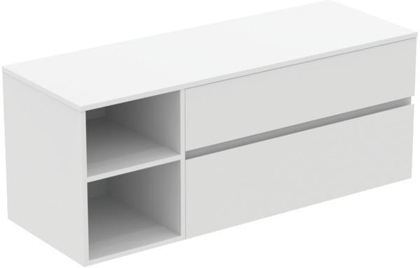 Ideal Standard Finesse Waschtischunterschrank 1402 mm, 2 Auszüge, Greige matt