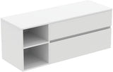 Ideal Standard Finesse Waschtischunterschrank 1402 mm, 2 Auszüge, Greige matt