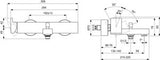 Ideal Standard Extra Badearmatur Aufputz 210 mm Ausladung mit FirmaFlow Kartusche in Chrom