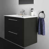 Ideal Standard i.life A Möbelpaket mit Waschtisch 80 cm und Unterschrank, Weiß matt, Chrom Griff