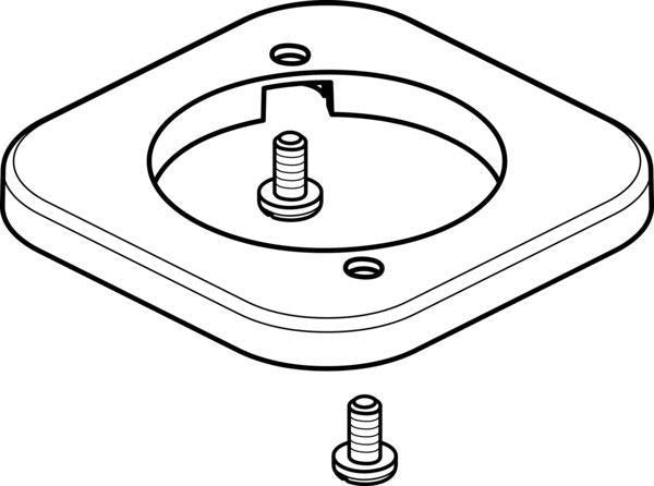 Ideal Standard Sockelring mit Schraube, Chrom – Ersatzteil für Sanitär